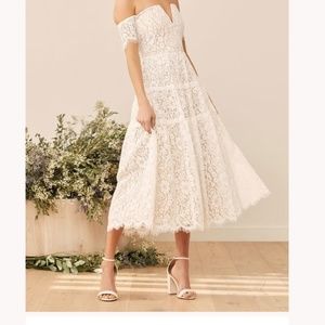 Lulu’s White Midi Dress